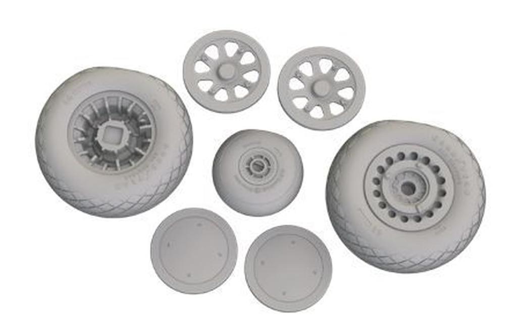 Eduard 1/48 DB-7B Boston III Gravity Deformation Wheels (for HK Models) Plastic Model Parts EDU6481127 (Airplane)