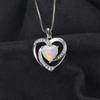 Jewelrypalace Heart Love Created Opal кулон ожерелье драгоценный камень 925 стерлингового серебра кулон для женщин модные ювелирные изделия без цепочки