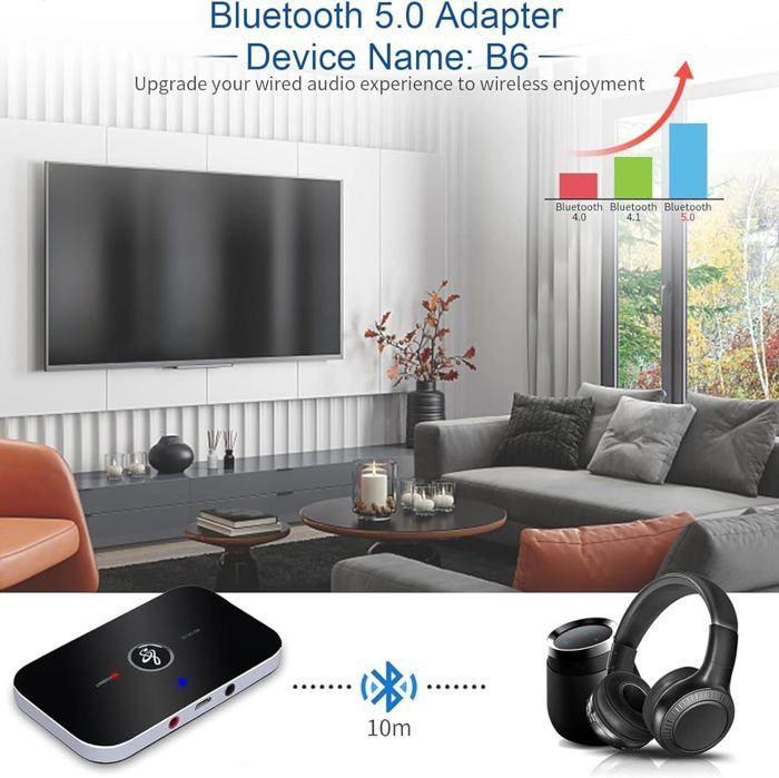 Adaptateur Bluetooth - Ozvavzk - 5.0 - Émetteur/Récepteur - 10 mètres - 2 en 1