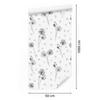 Black and white dandelion flowers wallpaper for living room and bedroom 50x1000