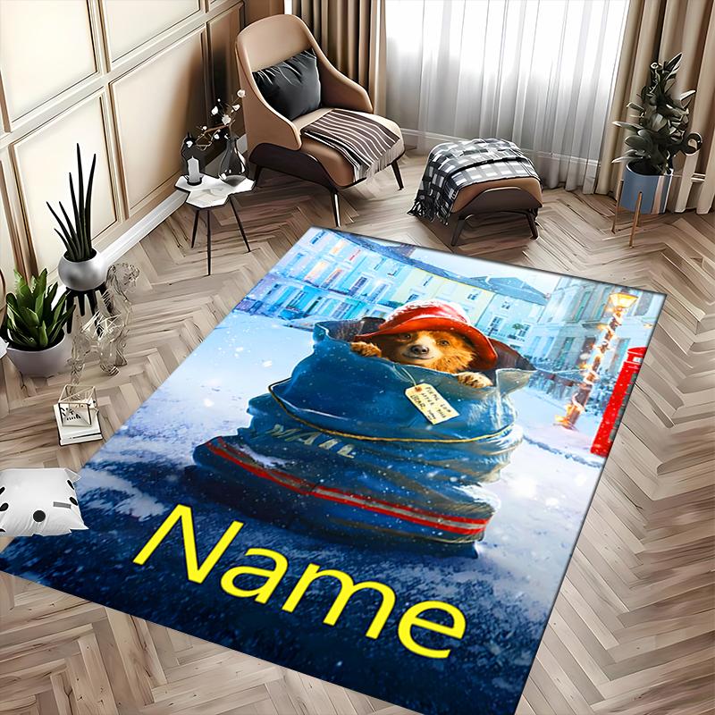 Custom personalization Paddington Bear Area Rug - Perfect For Kitchen, Bathroom,Laundry Room Decor Large Size Available,Gift All Seasons