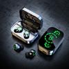 Earphones With Mirror Digital Display, Hifi Sound Quality, High Power, Emergency Charging Function For In-Ear Wireless Earphones