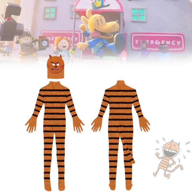 Dog Man Halloween Costume For Kids Featuring Adorable Pitty Cat Design Perfect For Cosplay