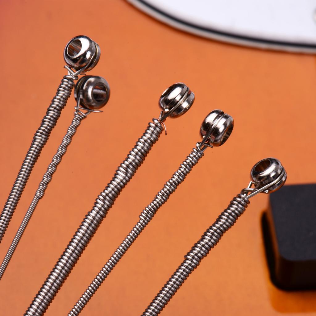 Струны для электробас-гитары Шестигранная сплавная проволока Никелевая обмотка Яркие Устойчивые к коррозии Набор из 5 струн(.045 .125) дополнительный