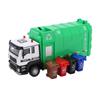 Garbage Truck Toy Multifunctional 1:50 Pull Back Alloy Recycling Truck Toy Set with 4 Trash Cans