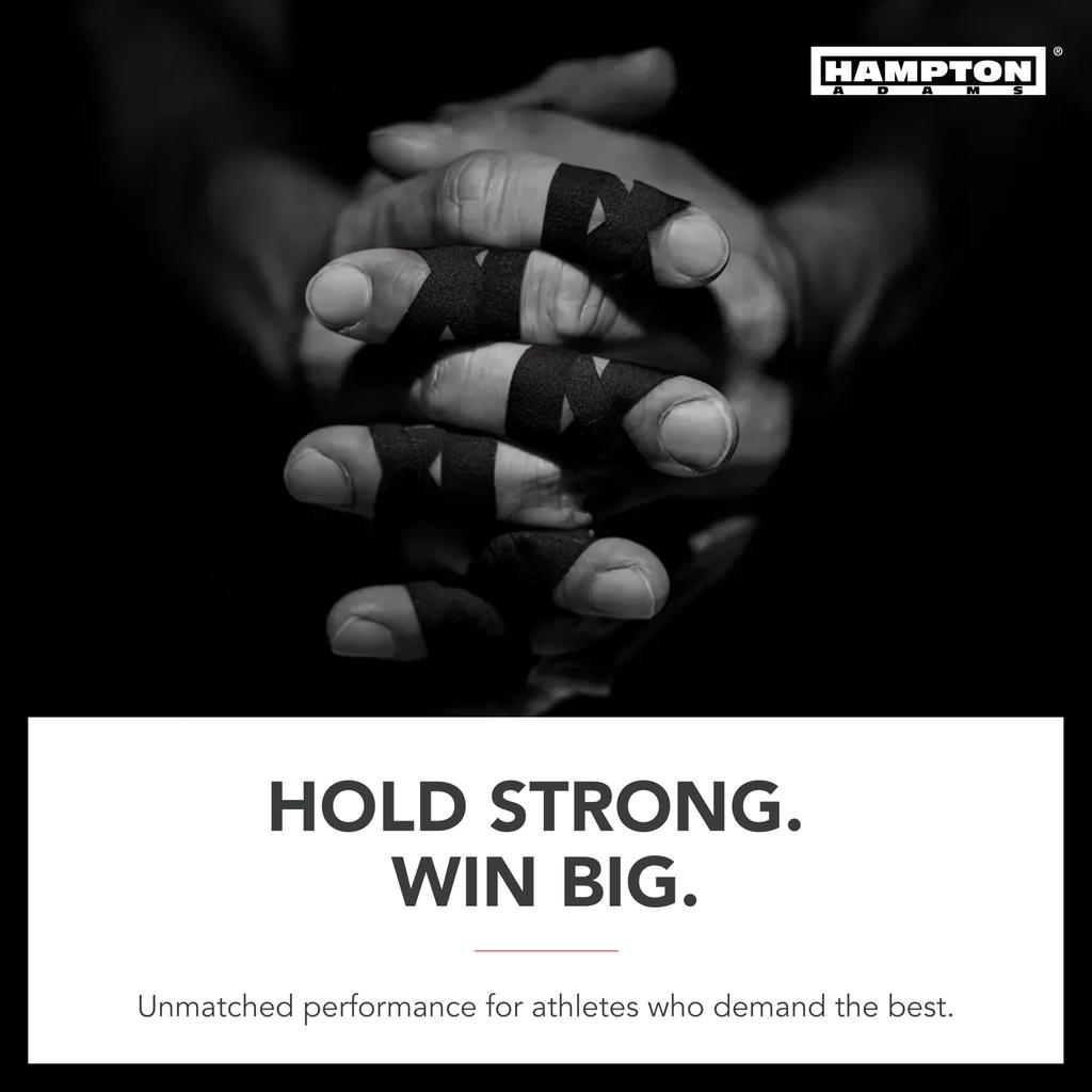 Hampton Adams Pro Finger Tape for Ultimate Protection Fast Extreme Climbing Tape with Super Strong Adhesive for BJJ (8-Pack) BJJ, Bouldering,