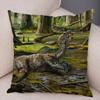 Jurassic Dinosaur Throw Pillow Cover With Short Plush Print Living Room Sofa Decoration Cushion Cover Pillow Covers Decorative