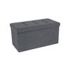 Versatile Space-saving Ottoman Dark Gray 76 X 38 X 38 Cm LSF47K