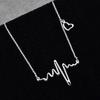 Necklace Exquisite Clasp Closure Women Alloy Heart Jump Pendant Chain for Wedding