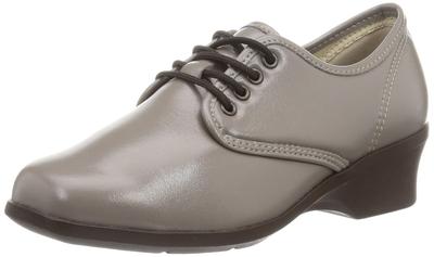 Kaihoshugi KHS-L66 Женские удобные туфли на шнуровке, Бежевый гладкий, Размер 22.5 см, 3E