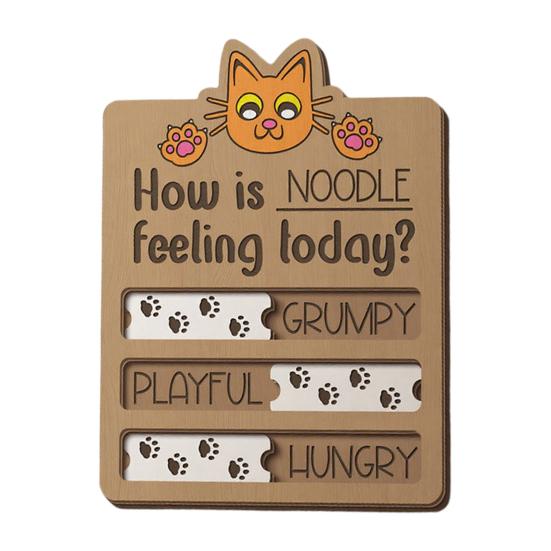 Напоминание о кормлении питомца Деревянная доска для отслеживания задач собаки Деревенский контрольный список ухода за питомцем