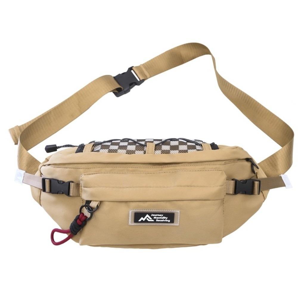 Casual Men's Chest Bag Waterproof Large Capacity Nylon Shoulder Bag Lightweight Adjustable Strap Crossbody Fanny Pack Travel