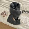 Pony Embroidery High-Quality Wool Scarf Women'S Season Warm Knit Couple Scarf Men