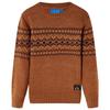 Knitted Pullover for Children Cognac 92/104/116/128/140