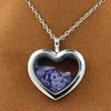 Stones and Minerals. Raw Tanzanite Necklace. Heart Model.