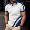 Мужская мода лето бизнес досуг гольф короткие рукава рубашки поло круглая горошек принтованные рубашки поло пуговицы дышащие спортивные поло