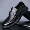 Осень новая мужская деловая обувь из натуральной кожи лоферы на одной педали первый слой коровьей кожи модный тренд свадебные туфли дерби