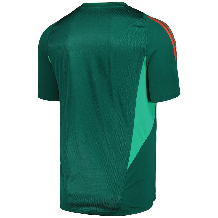 Adidas Футболка Manchester United Slim Fit с V-образным вырезом и коротким рукавом для тренировок, мужская, зеленая IQ1530