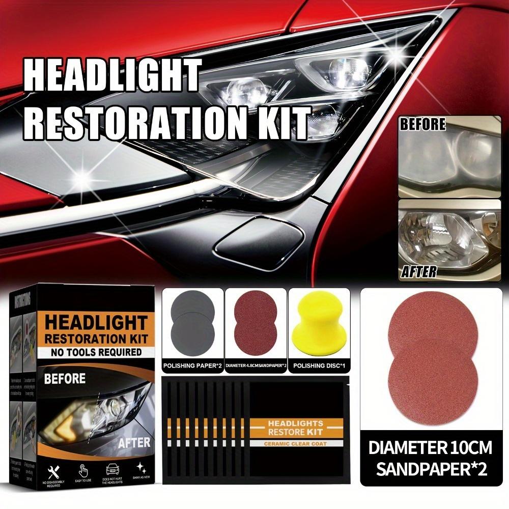Керамический очиститель фар Керамический очиститель фар автомобиля Комплект для восстановления полировки фар Для автомобильных фар не требуются электроинструменты