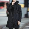 Мужская ветровка больших размеров средней длины с капюшоном, свободные топы больших размеров, мужское пальто на весну и осень