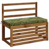 Bench Cushion SOEST 100percent  Polyester Leaf Design 60 x 40 x 5 cm