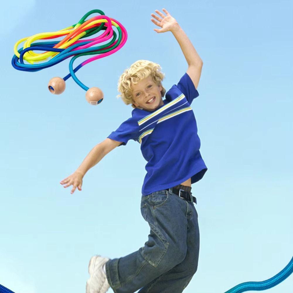 Anti-Slip Rainbow Long Rope Outdoor Fun 5m Jump Rope Group Skipping Rope School Sports