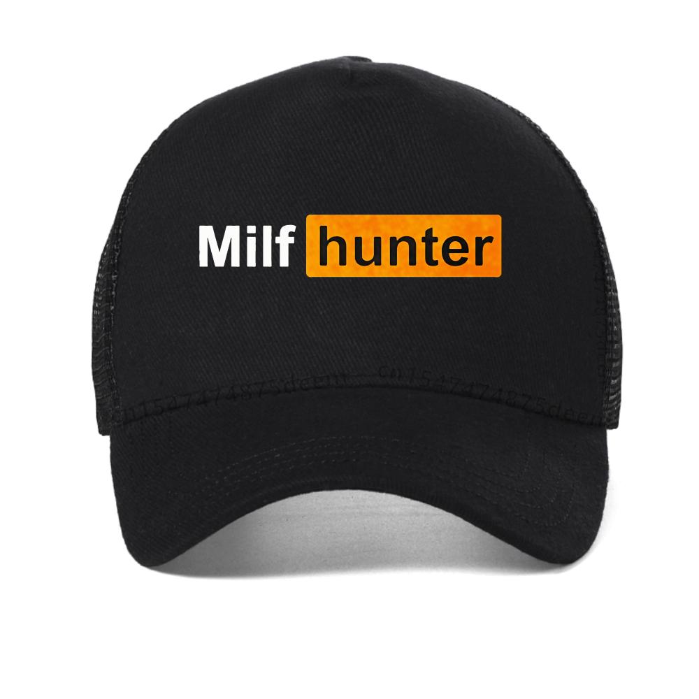 MILF Hunter Смешная шутка для взрослых с юмором для мужчин, которые любят милф бейсболка Мужская с принтом уличная повседневная сетчатая кепка Snapback