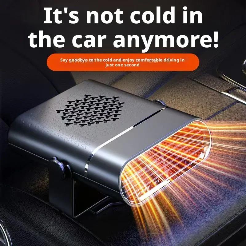 Winter Essential 2-in-1 Car Heater Cooler with Defrost Defog Function 360° Rotatable Base for Free Adjustment Quiet Operation