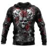 Men's Hoodies Devil Gothic Skull Fun Funny Leisure Pullover New Fashion Harajuku Street Jacket for Men and Women  Y2k