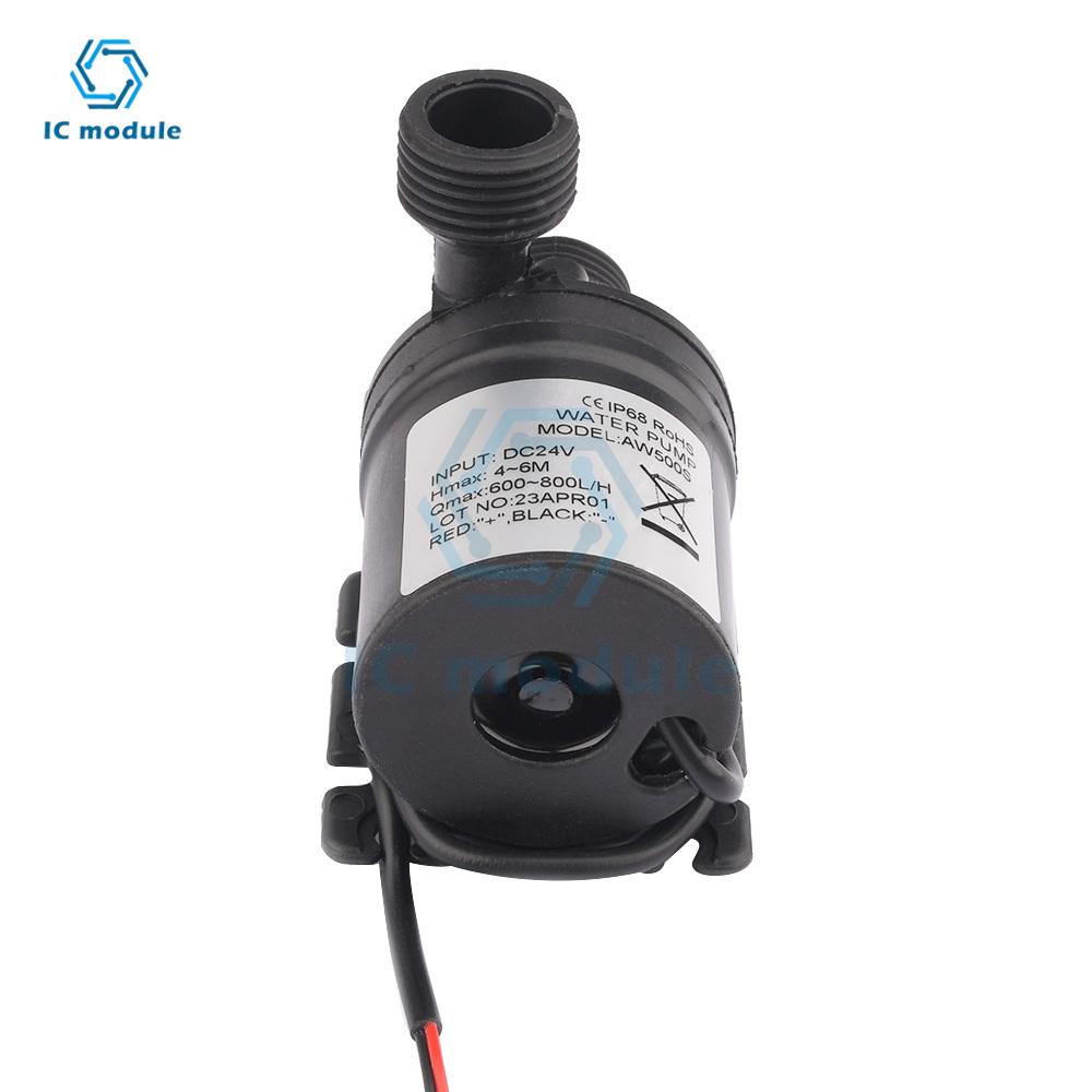AW500S DC 12V 24V Mini Brushless Motor Submersible Water Pump 800L/H Garden Portable For Cooling System Fountains Heater
