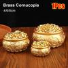 1Pcs Attract Wealth Treasure Bowls Good Luck Desktop Small Ornament New Brass Cornucopia  Home Decor