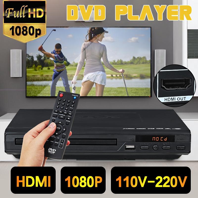 Мультисистемный DVD-плеер 1080P Портативный USB 2.0 3.0 DVD-плеер Мультимедийный цифровой DVD-телевизор Поддержка HDMI CD SVCD VCD MP3