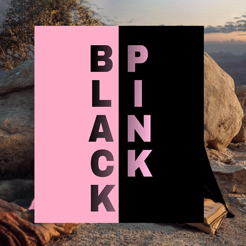 1PC Black And Pink Fashion Flannel Blanket Gift, Suitable for Both Men And Women, Soft Ideal for Beds And Sofa, Birthday Or Christmas Gift