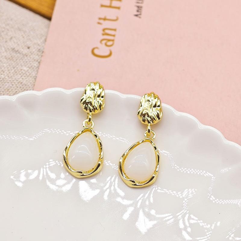 Нерегулярные складки капли воды висячие серьги для женщин геометрический кулон ухо свадебные украшения подарок