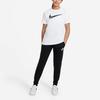 Nike Футболка с логотипом, круглым вырезом и коротким рукавом, детские топы, белая DC7797-100