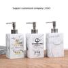 Creative Marbled Square Resin Soap Dispenser Travel Portable Lotion Bottle Bathroom Accessories Shampoo Dispensing Bottle Home
