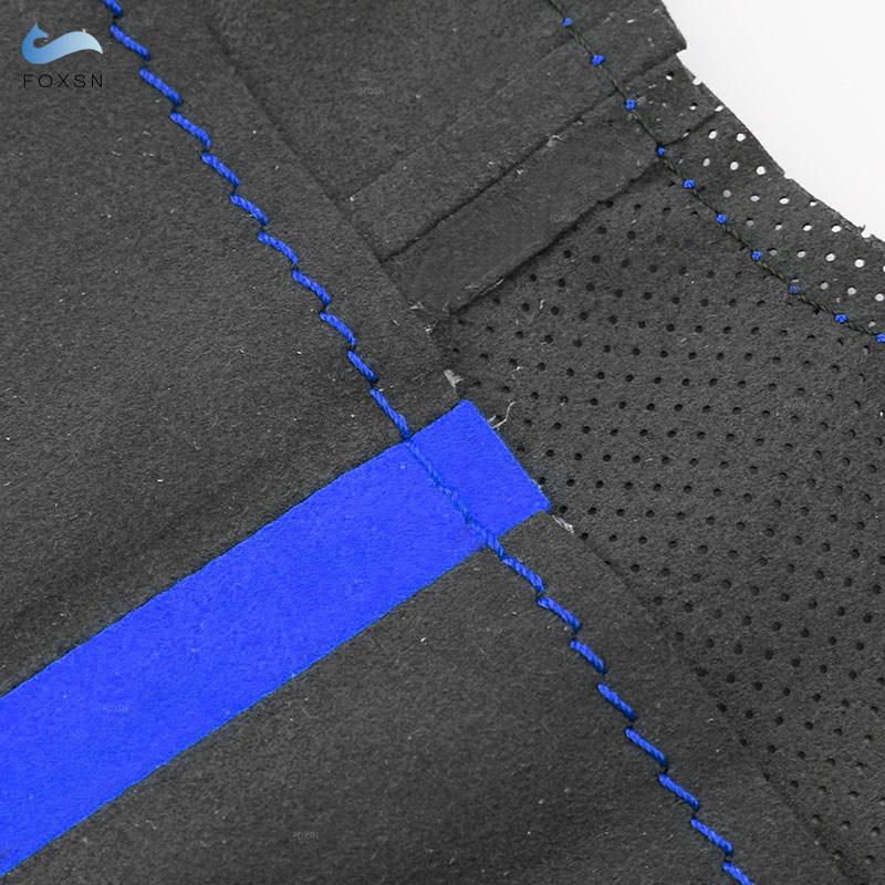 Black Suede Leather Blue Line&Strip Steering Wheel Cover For BMW M Sport F30 F31 F34 F45 F46 F22 F23 M235i M240i X1 F48 X2