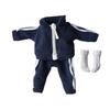Obitsu 11 OB11 Size Costume Obitsu Doll 11cm Body School Jersey Jumper Pants Socks 5 Colors 3 Piece Set (Navy)