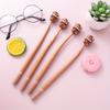 10pcs 0.5mm Cartoon Bear Shake Soft Gel Pen Creative Stationery Cute Water-based Pen Office Stress Reduction Signature Pen