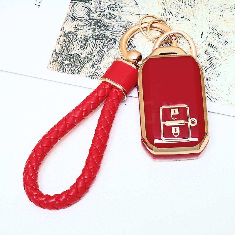 Модный ТПУ Чехол-накладка для ключа дистанционного управления автомобиля для Suzuki Ertiga Swift Wagon R 2 кнопки Защищенный держатель Бесключевой брелок Аксессуары