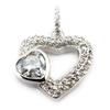 [J5257] - White 'Love Divine' Silver Pendant