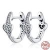 100 %Real 925 Sterling Silver 11 Style Classics Heart Zircon Earrings Are Suitable As Birthday Gifts For Girls Fashion Jewelry