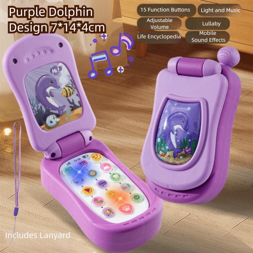 Flip Cover Simulation Flip Phone Voice Toy Music Phone Toy Early Education Toy Toddler Education