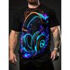 Men'S Summer T-Shirt Featuring 3D Digital Prints with a Trendy Street Graffiti Skull Design Casual And Comfortable Fit