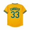Men's Vintage-Style Stitched Baseball Jerseys 9 Reggie Jackson 24 Rickey Henderson 25 Mark McGwire 33 José Canseco  S-3XL