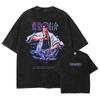 Japan Anime Bleach Aizen Sousuke Graphic Tee Men Oversized Washed Tshirts Manga Casual T Shirt Harajuku Streetwear Unisex Cotton Short Sleeve Tops