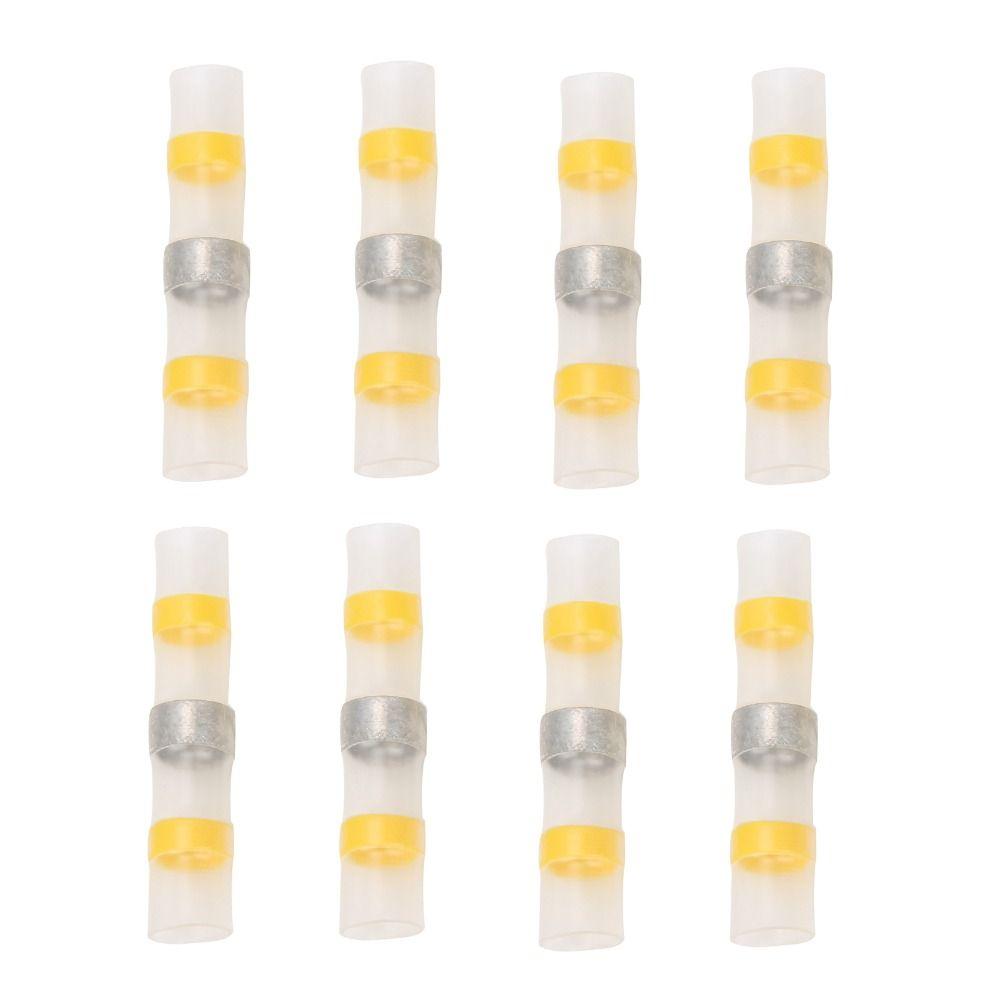 50 Pcs SST Solder Seal Wire Connector Transparent One Step Connection Heat Shrink Butt Connectors Rapid Contraction Waterproof