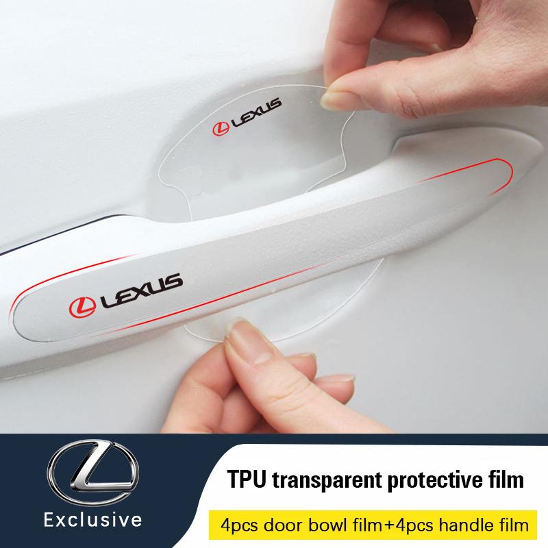 GJEE1 TPU Car Transparent Door Bowl Handle Protective Film Sticker For Lexus F SPORT LBX NX RX 350h 450h ES UX 300e GS GX IS LS LX CT