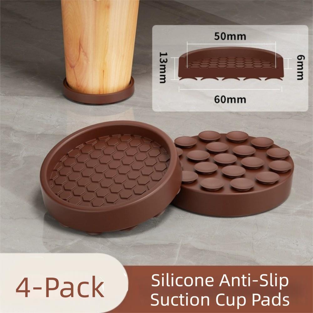 Black Brown Silent Table Leg Pads Diameter 5 Cm Round Sofa Coaster  Furniture and Sofa