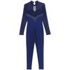 Jazz Dance Jumpsuit Rhythmic Gymnastics Stage Performance Wear Figure Skating Gymnastics Dance Costume Women Rhinestone Open Back Jumpsuit